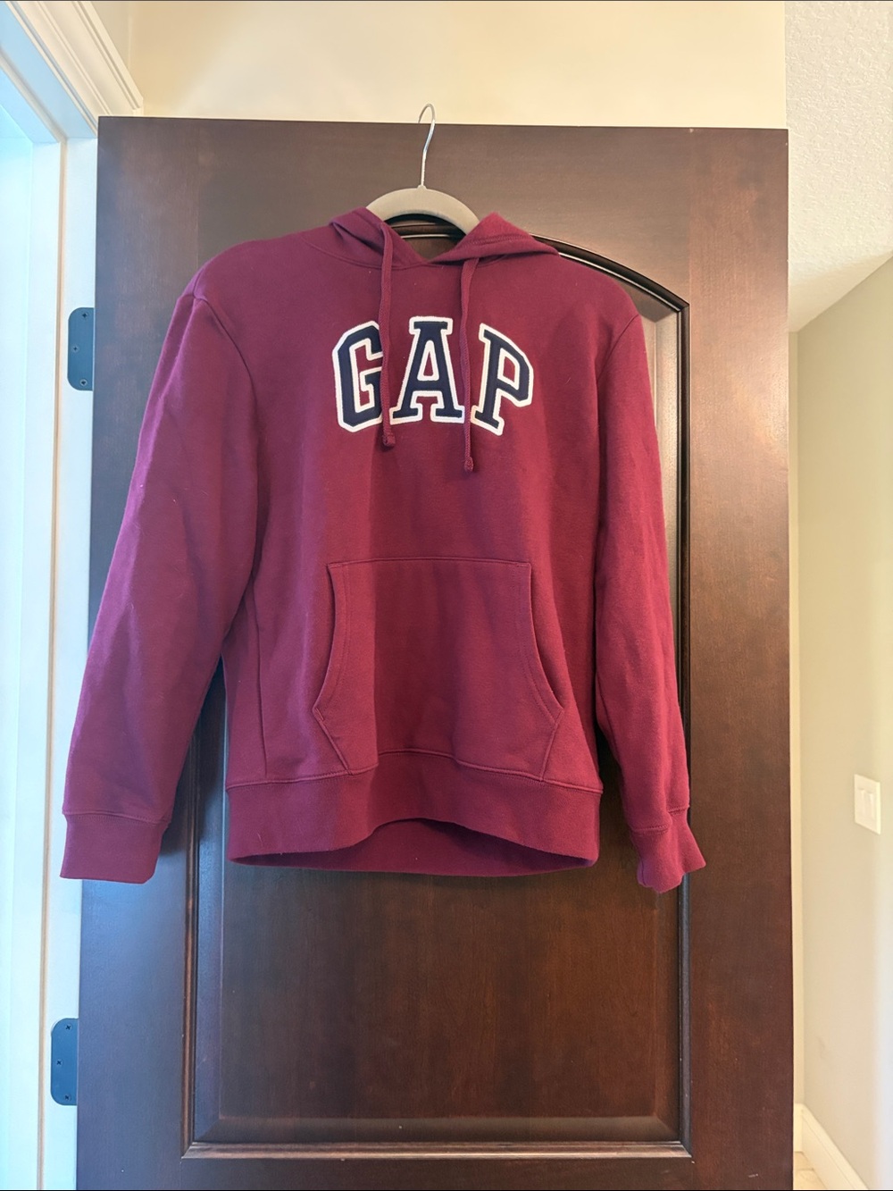 GAP Burgundy Logo Pullover Hoodie